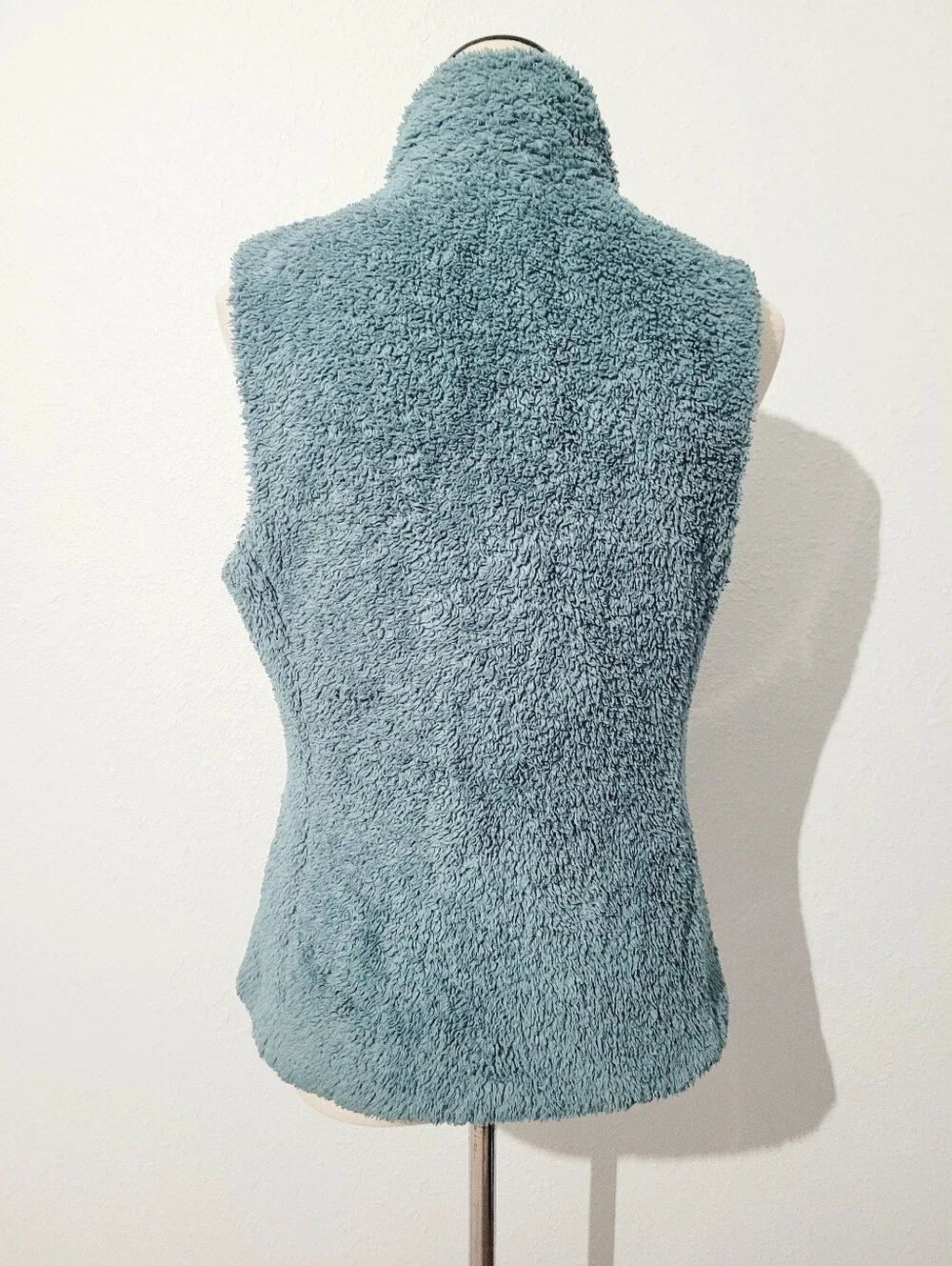 Patagonia Women Los Gatos Fleece Outdoor Vest Dusty Blue Medium Full Zip Sherpa